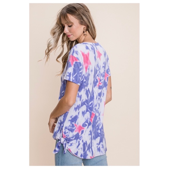 274 ๐ 2 for $16 Pretty purple tie dye star print top - Picture 3 of 7